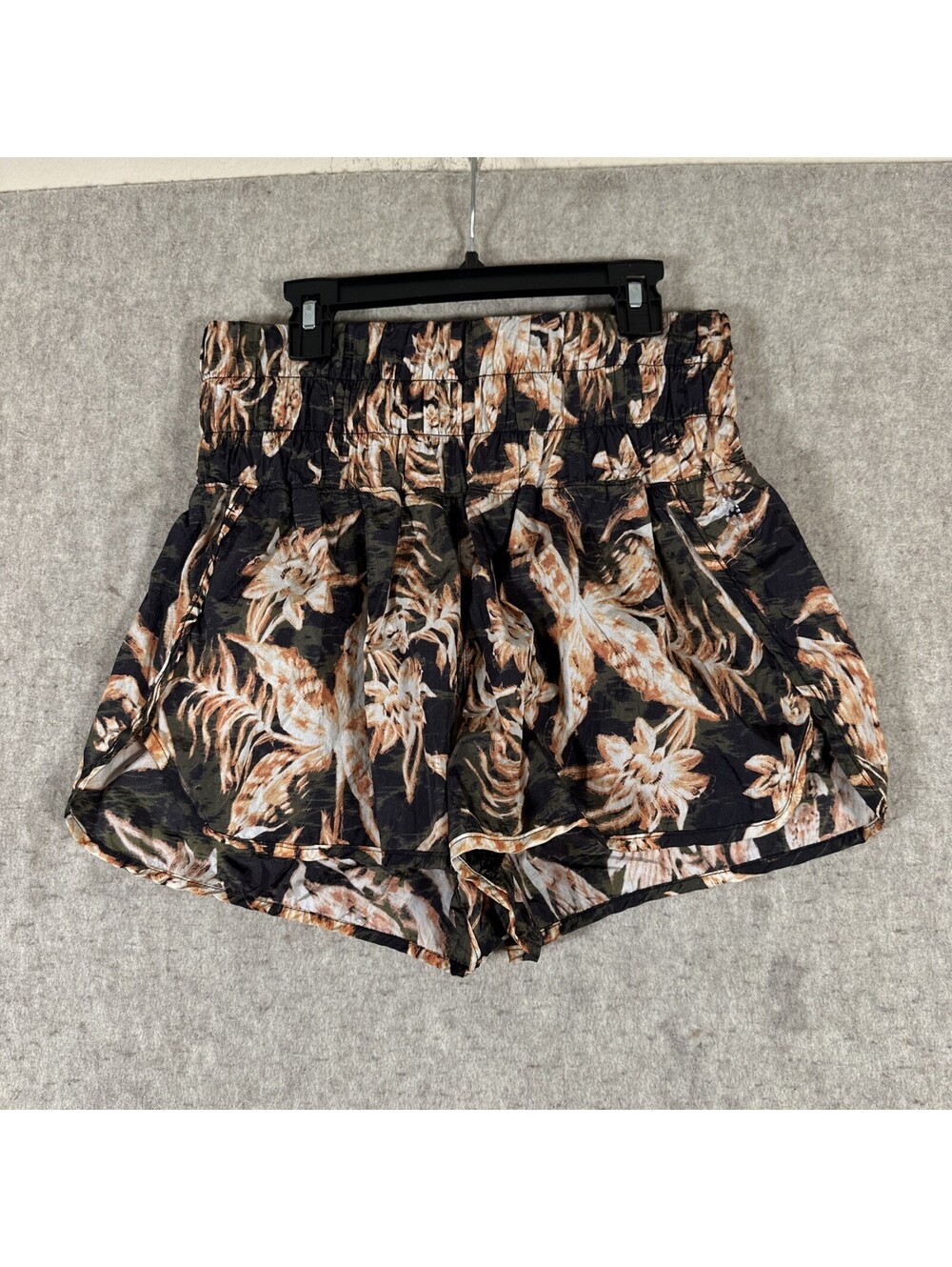 Free People Movement High Rise Shorts Medium The Way Home Black Floral